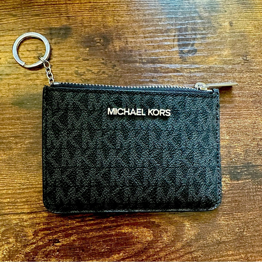 Like New Black Michael Kors coin purse with ID.
